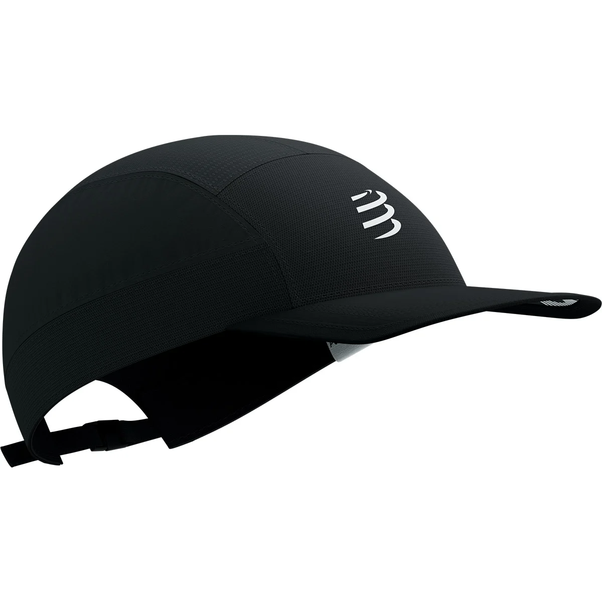 COMPRESSPORT 5 PANEL LIGHT CAP BLACK  - Trail running cap