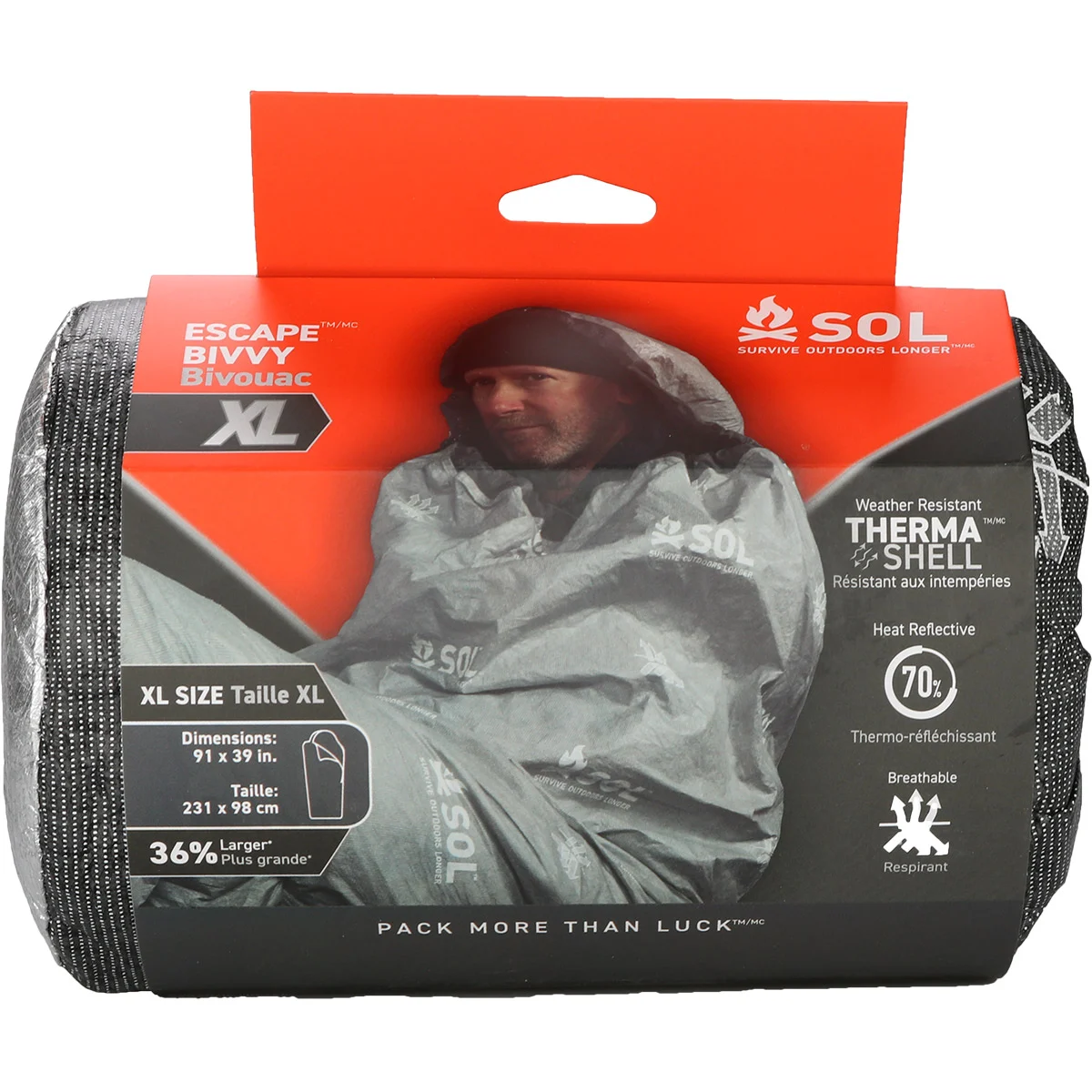 SOL ESCAPE BIVVY XL WITH HOOD GRAY  - Sleeping bag
