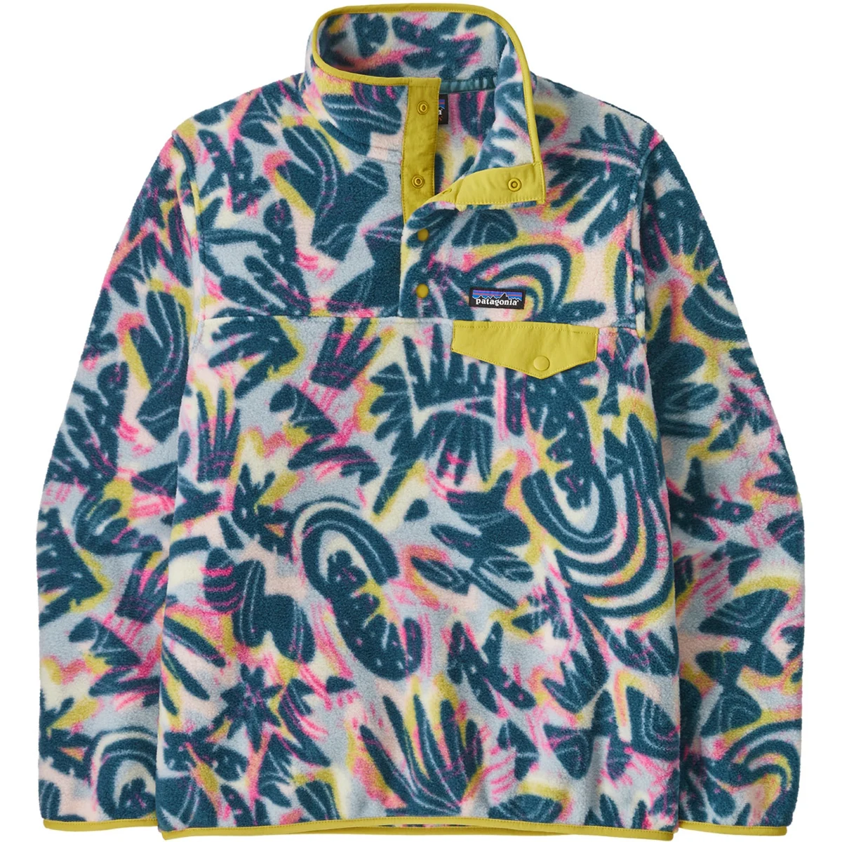 PATAGONIA W'S LW SYNCH SNAP-T P/O WILD BOTANIST/TIDAL TEAL  - Fleece