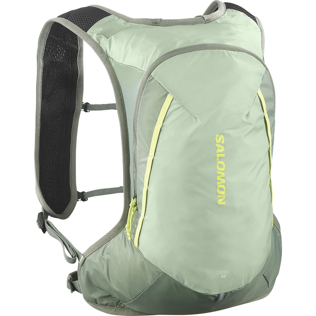 SALOMON CROSS 12 GREEN MILIEU/AGAVE GREEN/SHARP GREEN  - Trail running bag
