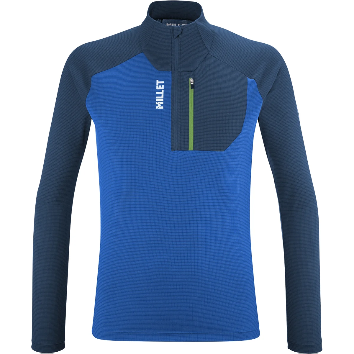 MILLET KAMET TS ZIP LS ICON BLUE/DARK DENIM  - Hiking T-shirt
