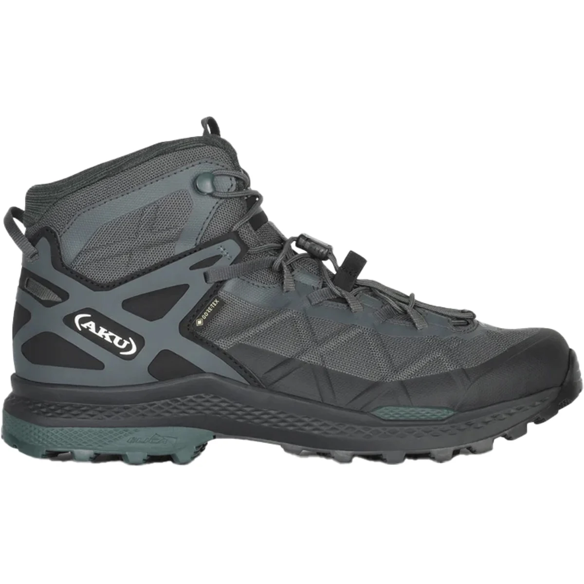 AKU ROCKET MID DFS GORE-TEX GREY/GREEN  - Mid-rise hiking boot