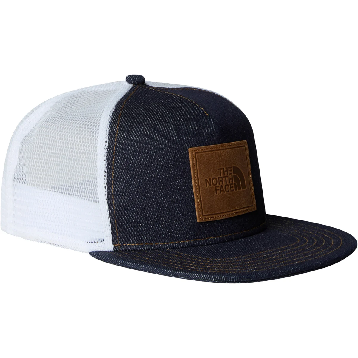 THE NORTH FACE HALF DOME TRUCKER DENIM/LEATHER PATCH  - Lifestyle cap