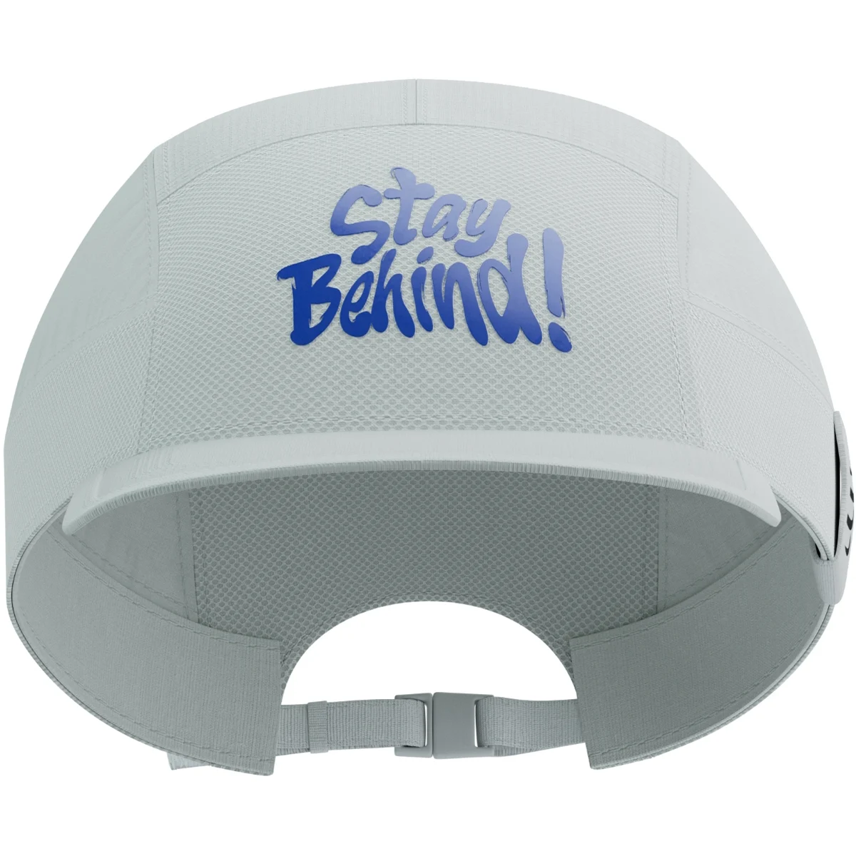 COMPRESSPORT 5 PANEL LIGHT CAP STAY BEHIND STAR WHITE/SB PRINT  - Trail running cap