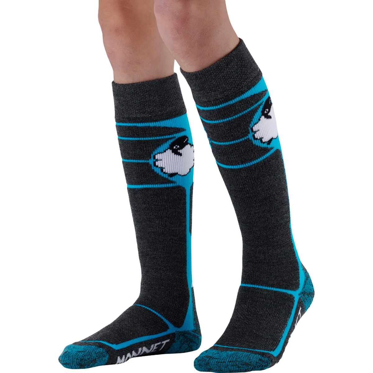 MONNET WOOLY JR BLEU  - Ski socks
