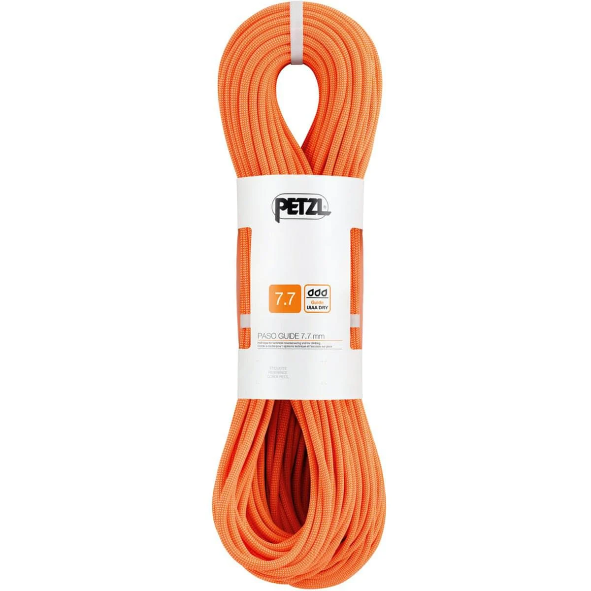PETZL PASO GUIDE 7,7MM x 50M ORANGE  - Mountaineering rope