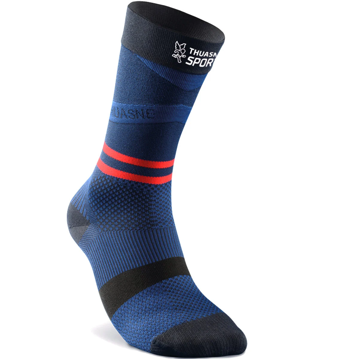 THUASNE MID UP ACTIV RUNTRAIL L NOIR  - Compression socks