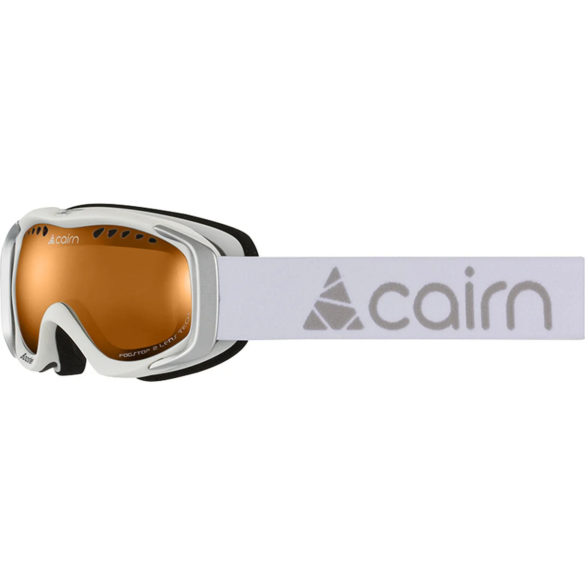CAIRN BOOSTER CHROMAX MAT WHITE MAT SILVER  - Ski goggles