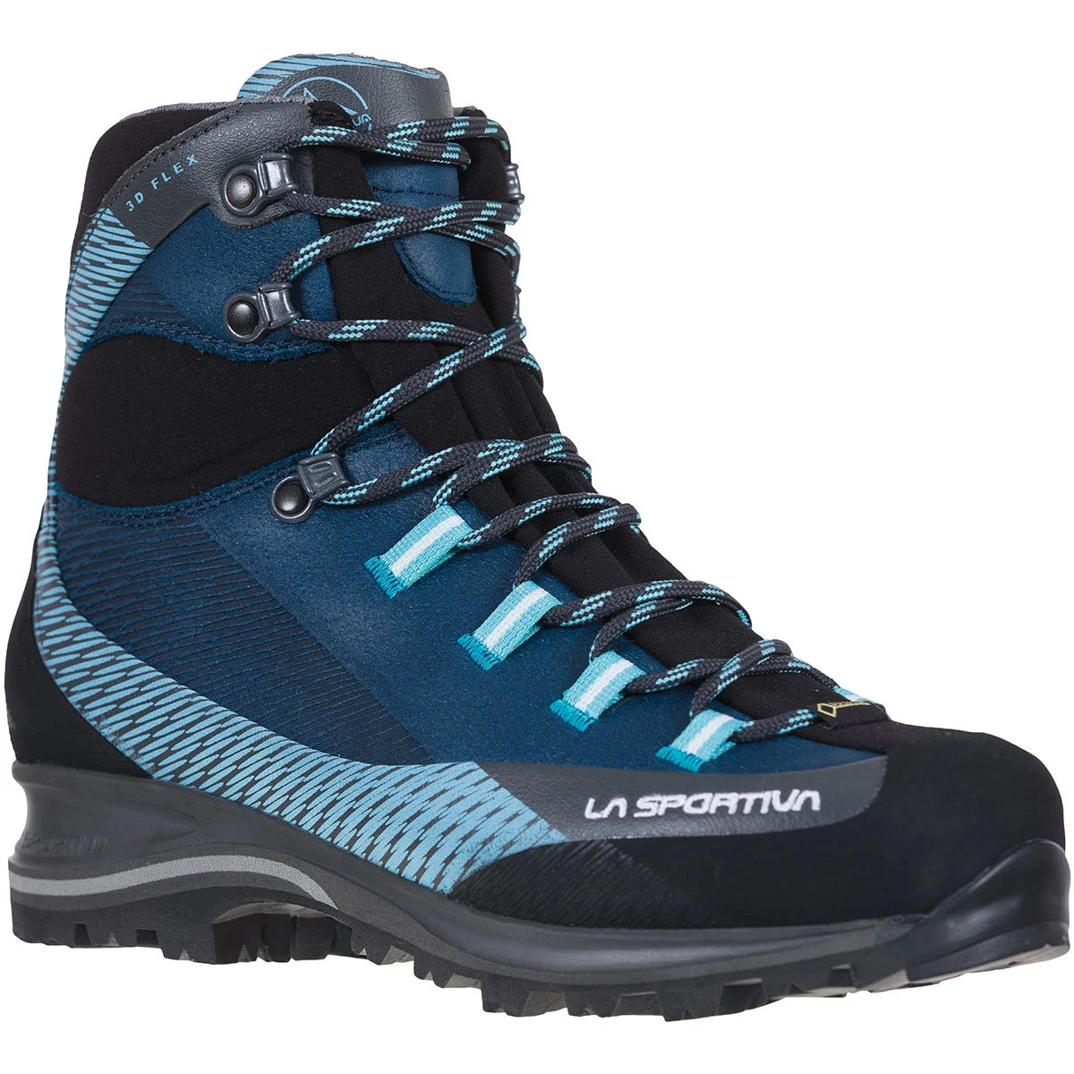 LA SPORTIVA TRANGO TRK LEATHER W GTX OPAL/PACIFIC BLUE  - High-rise hiking boot