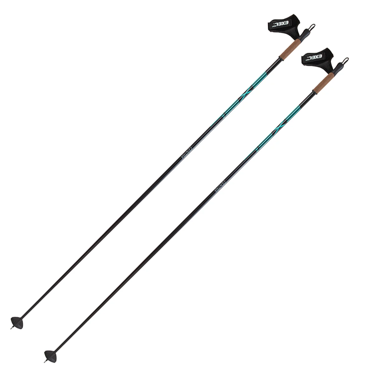EXEL CENTRA BLACK/BLUE  - Cross-country ski poles