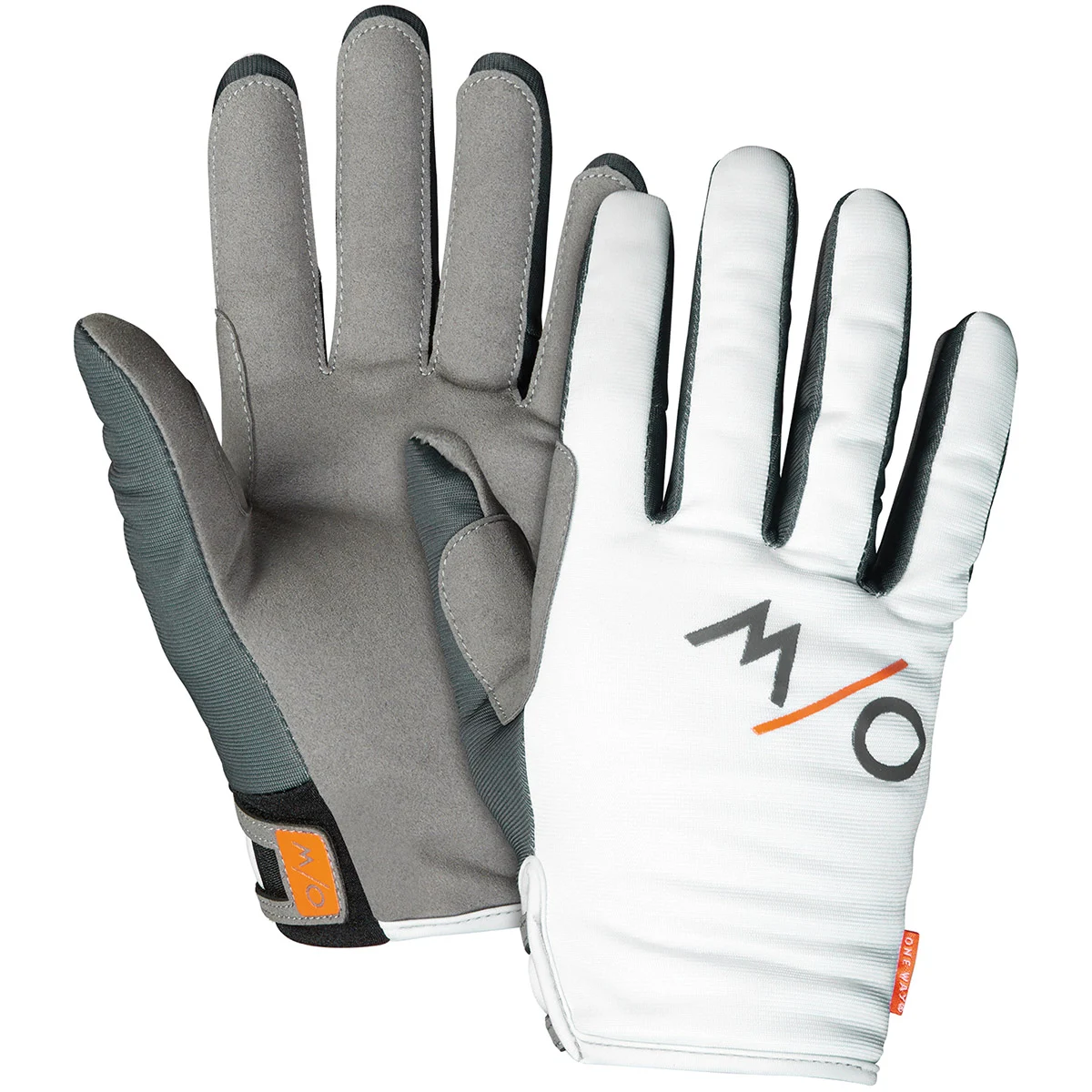 ONE WAY XC GLOVE UNIVERSAL LIGHT WHITE GREY/FLAME  - Cross-country ski glove