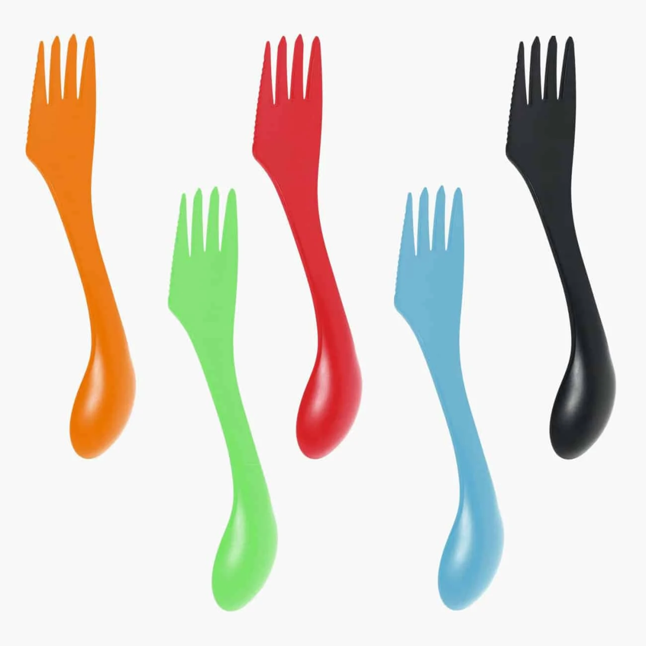 Camping Spork – Plastic Cutlery – 5 Pack