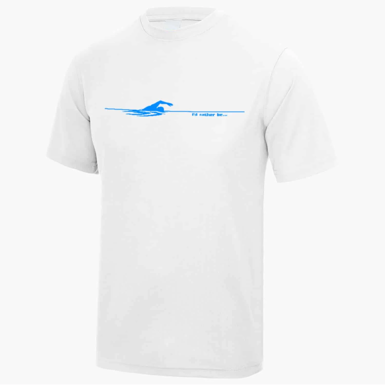 I’d Rather Be… Swimming T-Shirt – White