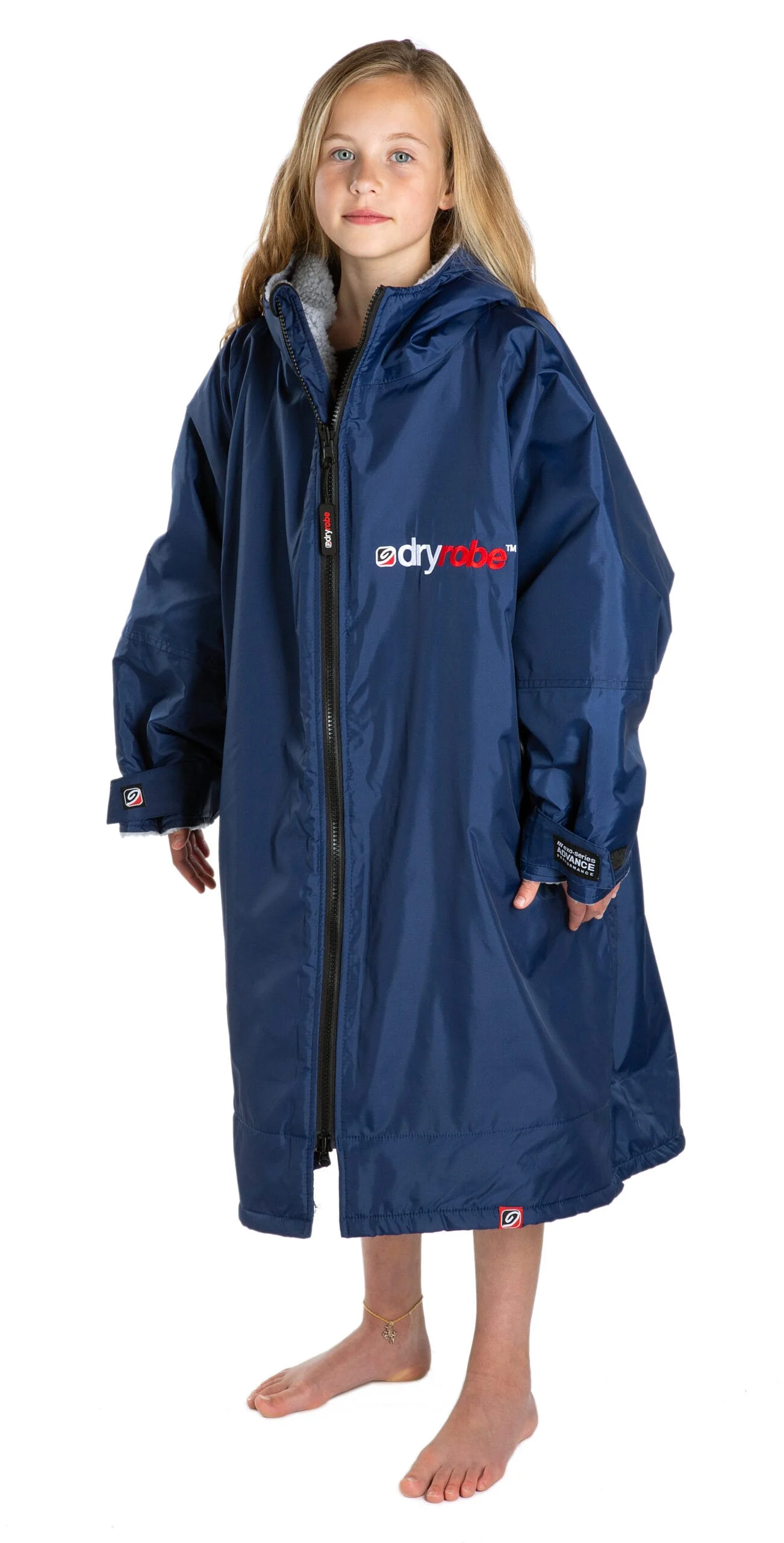 DryRobe Advance Long Sleeve Kids – Navy/Grey 10-13Yrs
