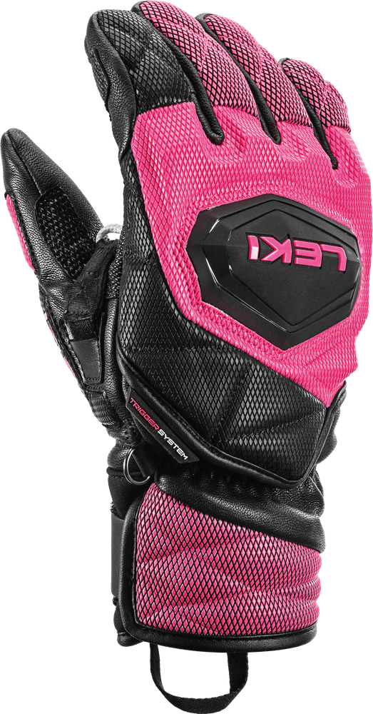 Leki WCR Venom 3D Junior Ski Glove – Black Neon Pink