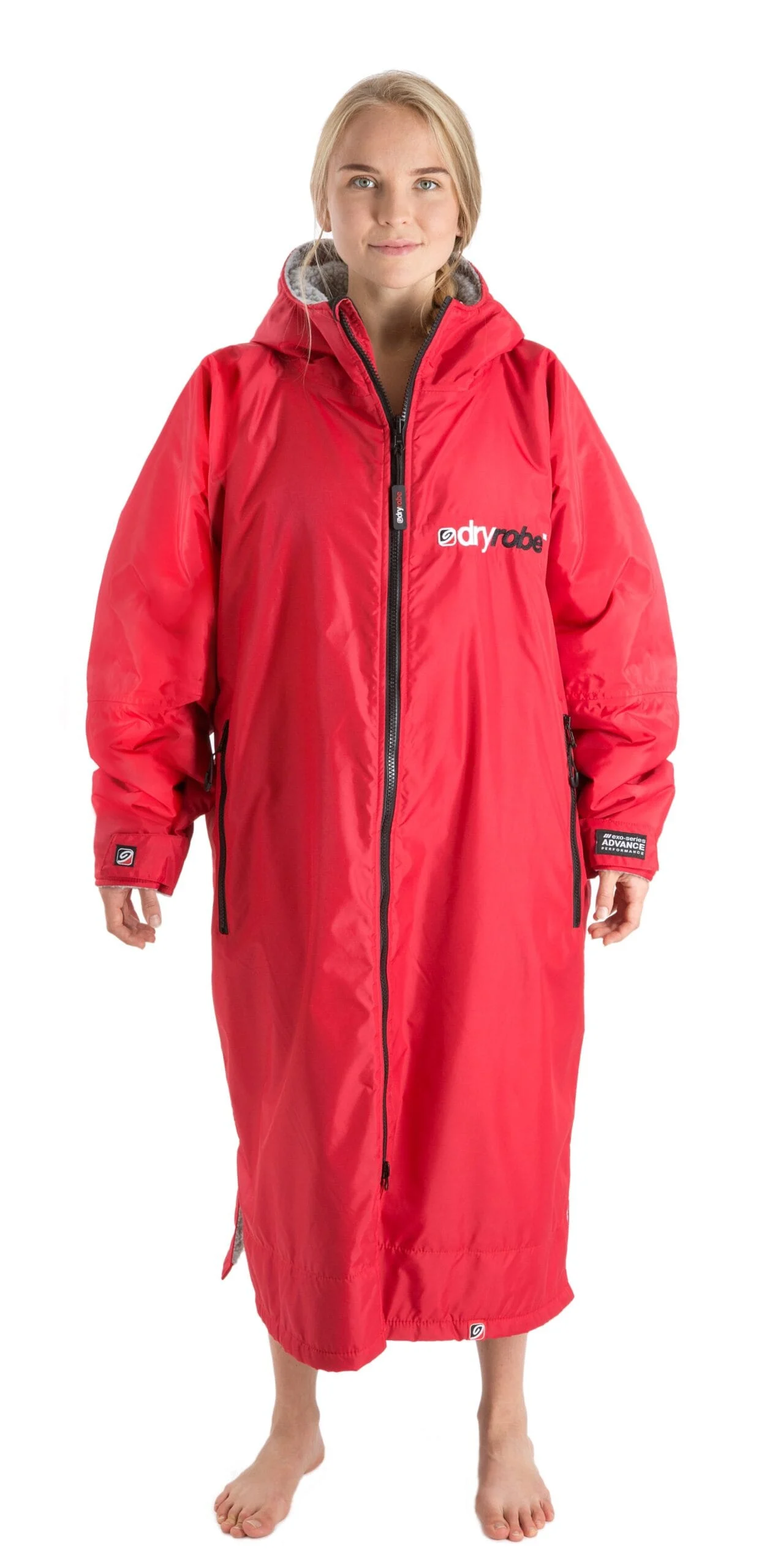 DryRobe Advance Long Sleeve Kids – Red Grey 10-13Yrs