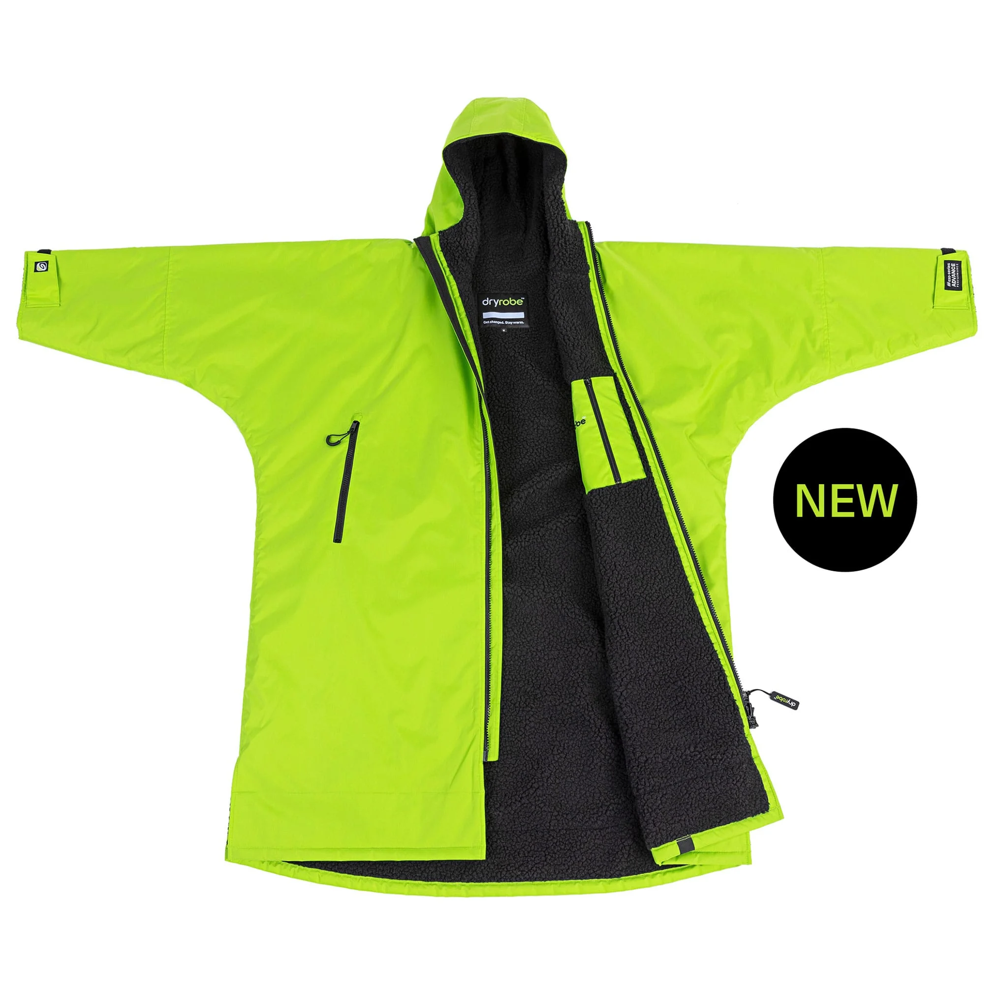 DryRobe Advance Long Sleeve Kids – Lime Green Black 10-13Yrs