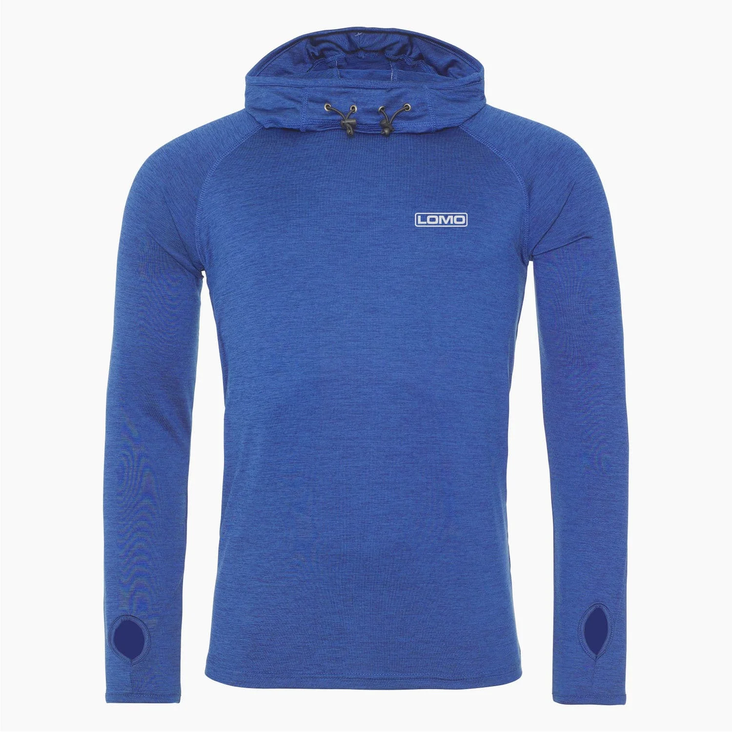 Long Sleeve Running / Training Hooded Top – Blue Melange