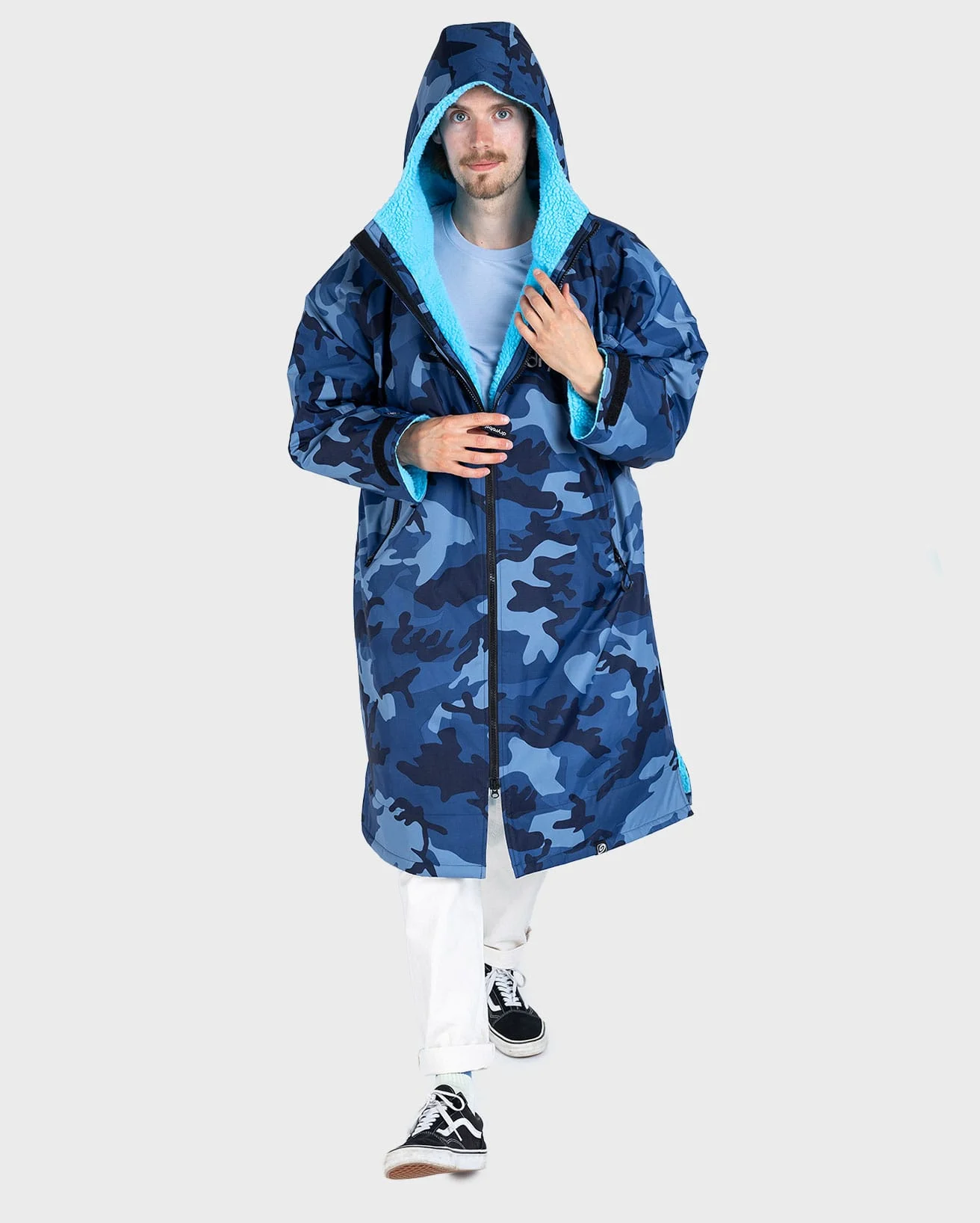 Dryrobe Advance Long Sleeve Changing Robe – Blue Camo Blue