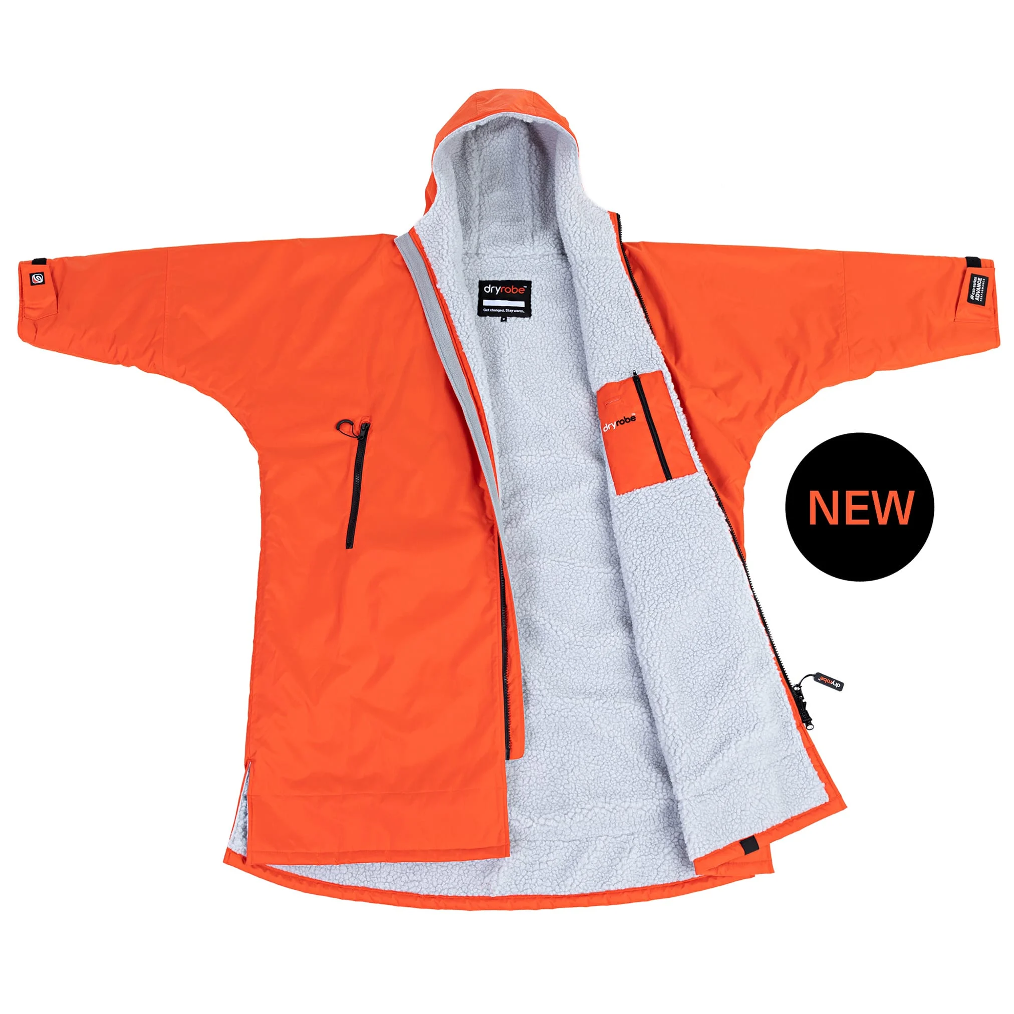 DryRobe Advance Long Sleeve Kids – Orange Light Grey 10-13Yrs