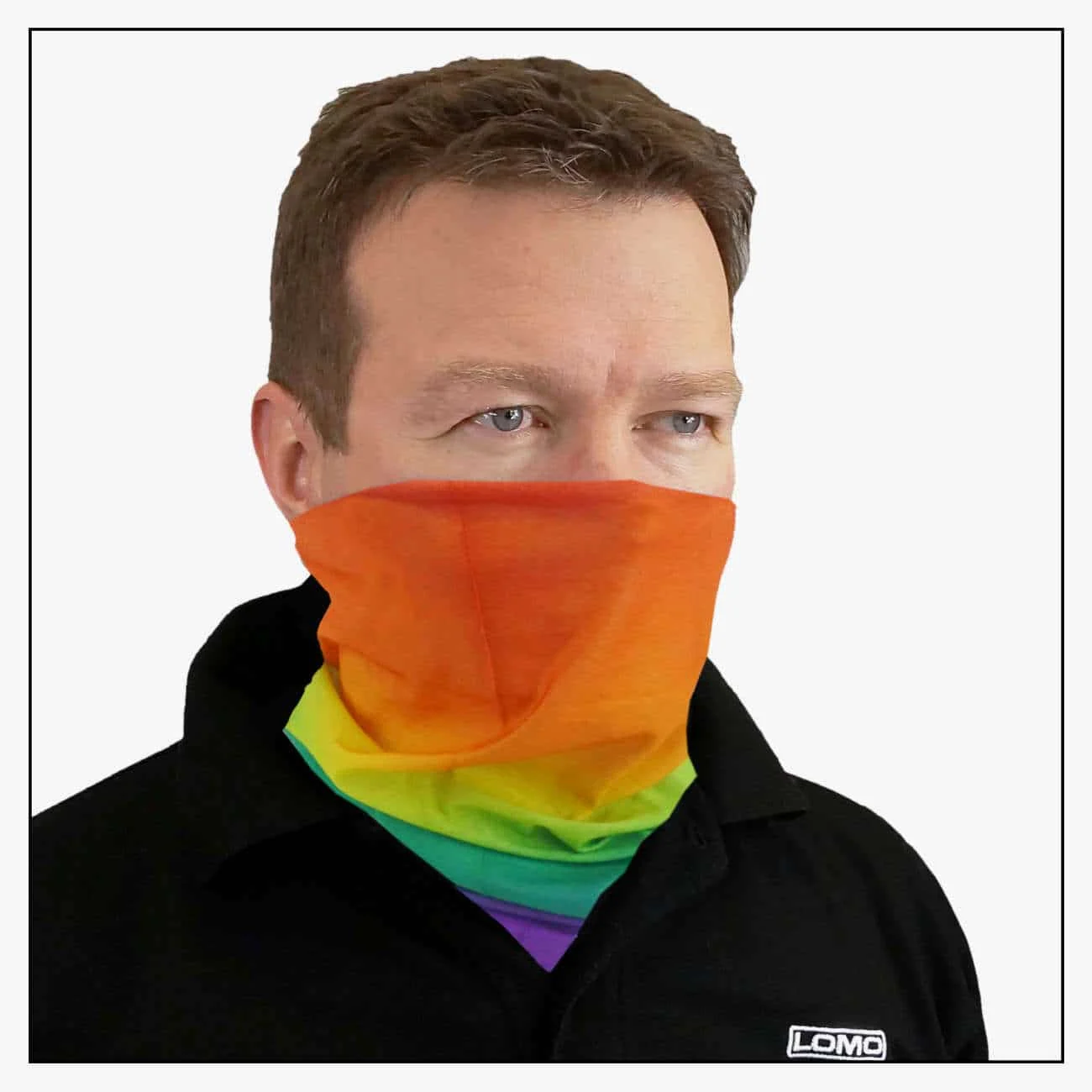 Multifunctional Headover Neck Tube Scarf – Rainbow