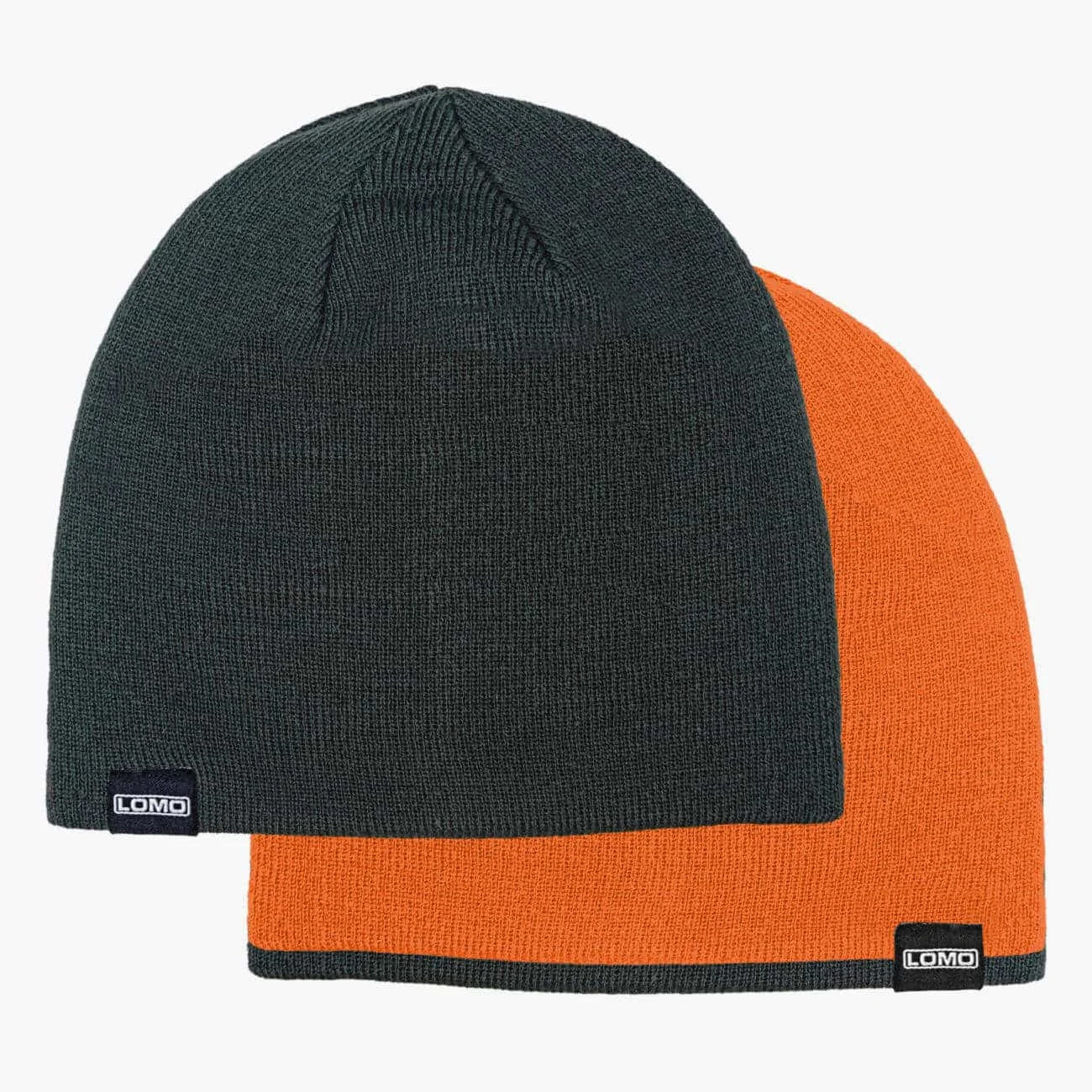 Reversible Beanie Hat – Green/Orange