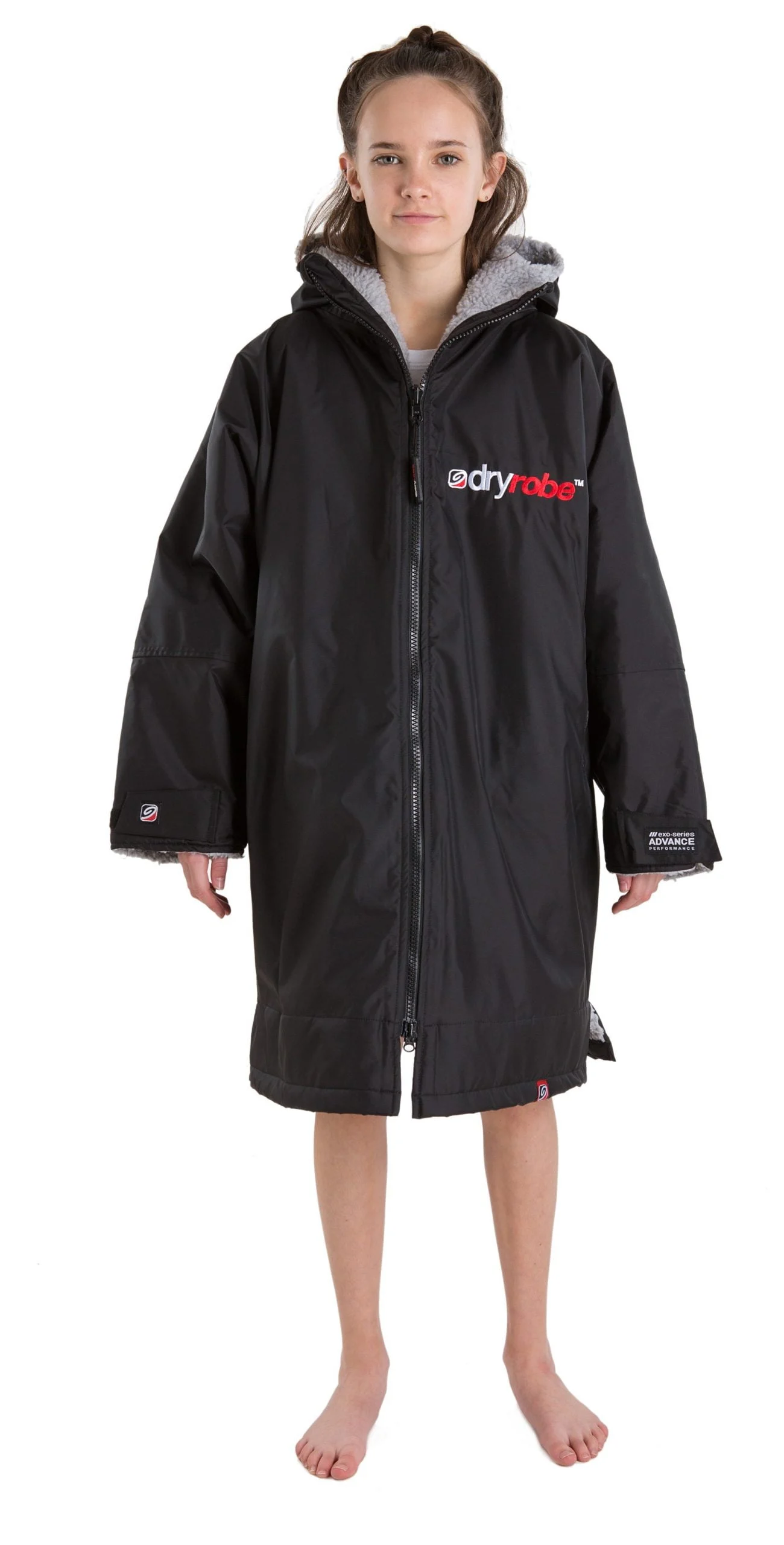 DryRobe Advance Long Sleeve Kids – Black/Grey 10-13Yrs
