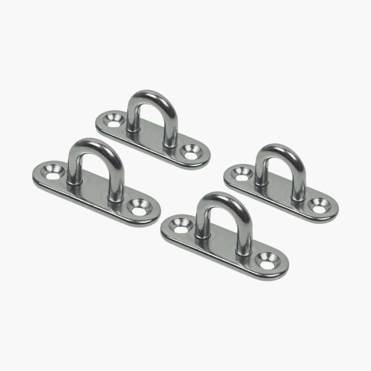 Stainless Steel 316 Eye Plate – 5mm with Oblong Pad – 4 Pack