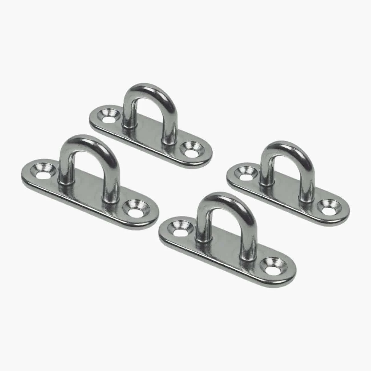 Stainless Steel 316 Eye Plate – 6mm with Oblong Pad – 4 Pack