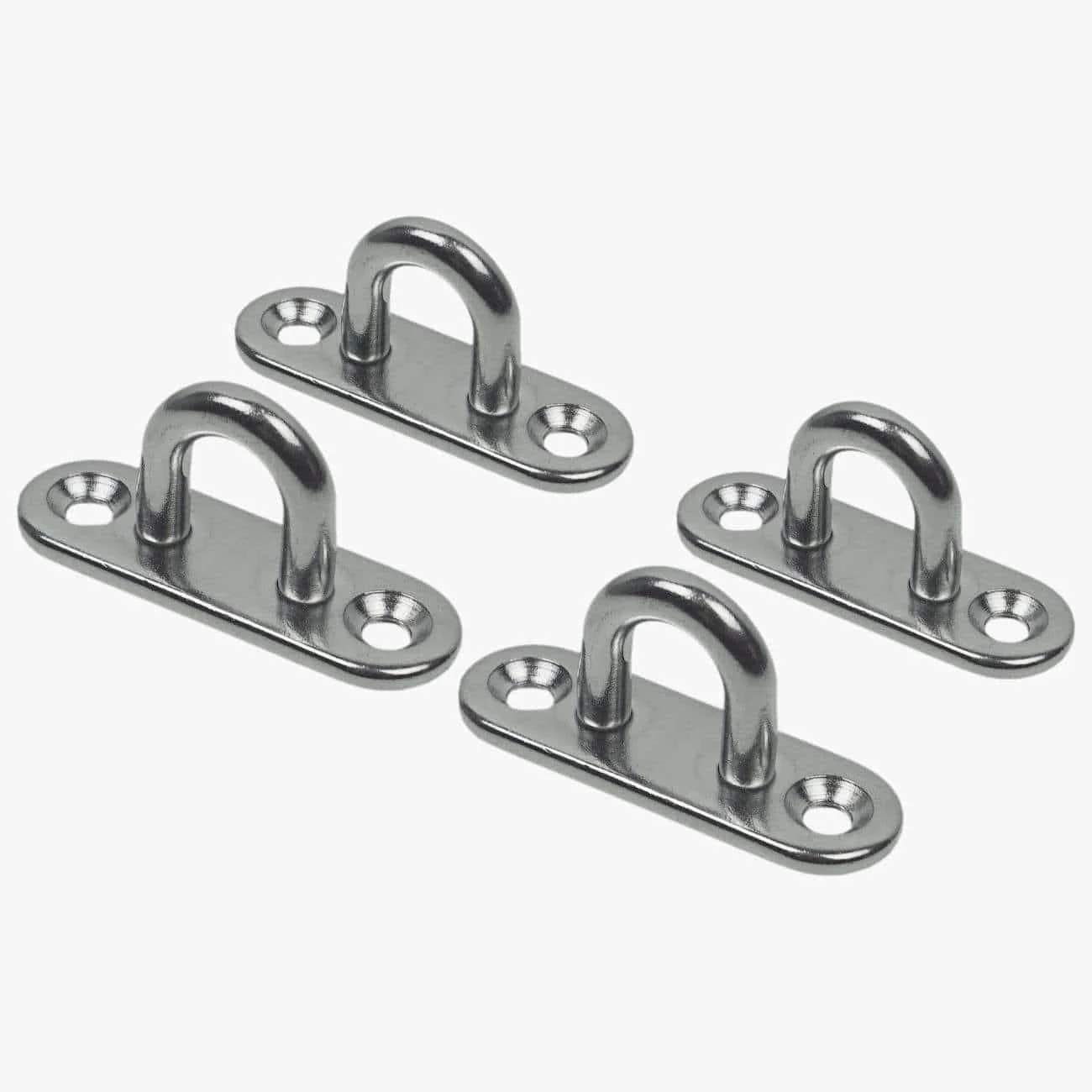Stainless Steel 316 Eye Plate – 8mm with Oblong Pad – 4 Pack