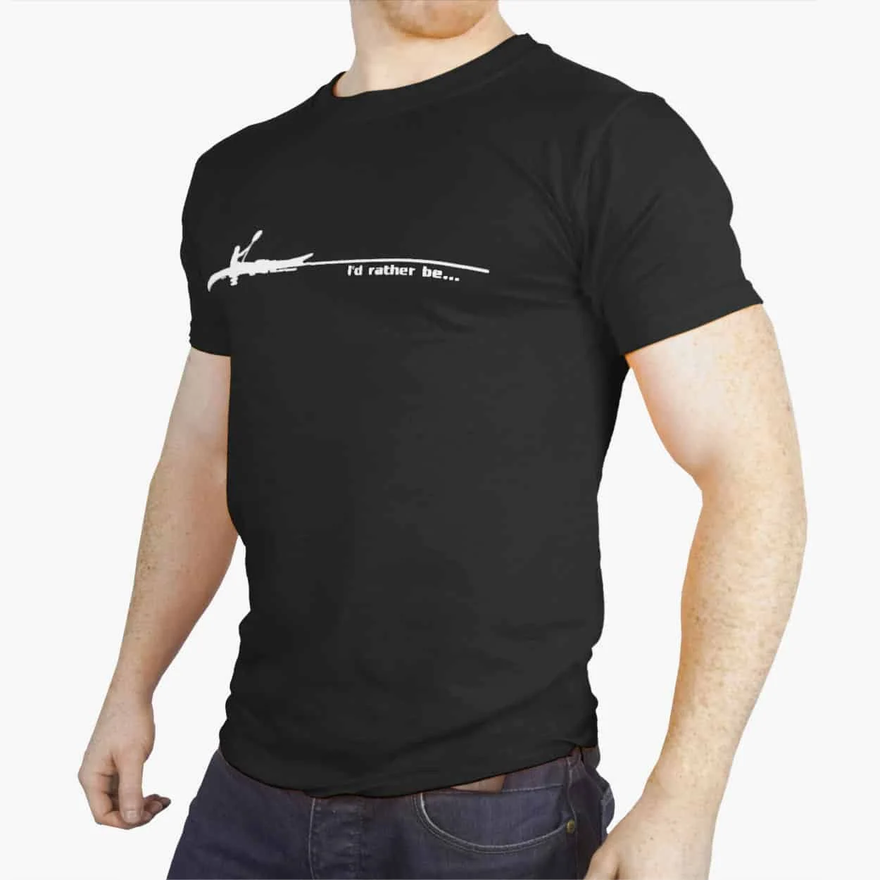 I’d Rather Be… Kayaking T-Shirt – Black