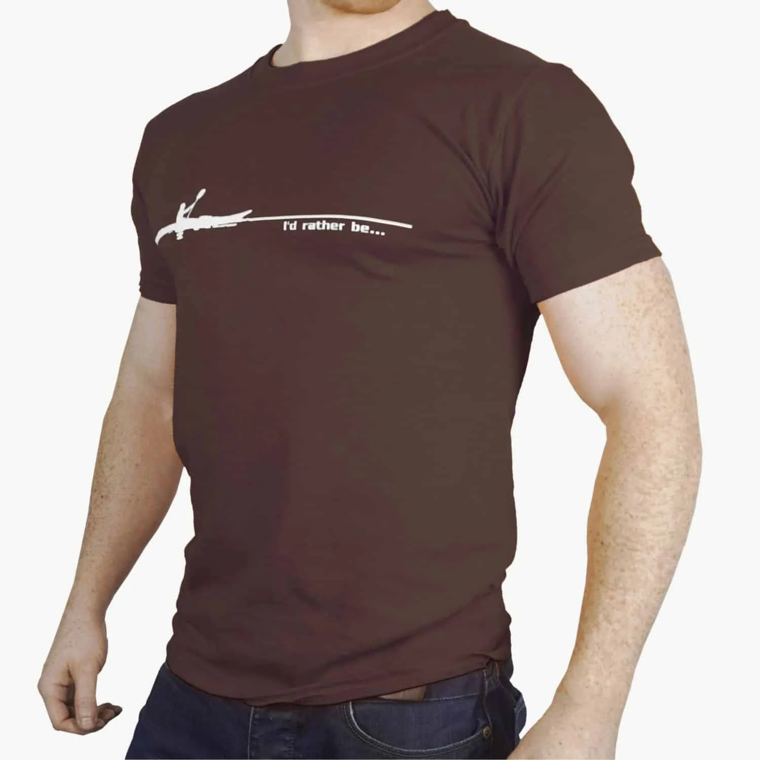 I’d Rather Be… Kayaking T-Shirt – Brown