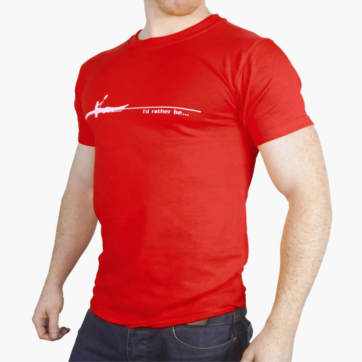 I’d Rather Be… Kayaking T-Shirt – Red