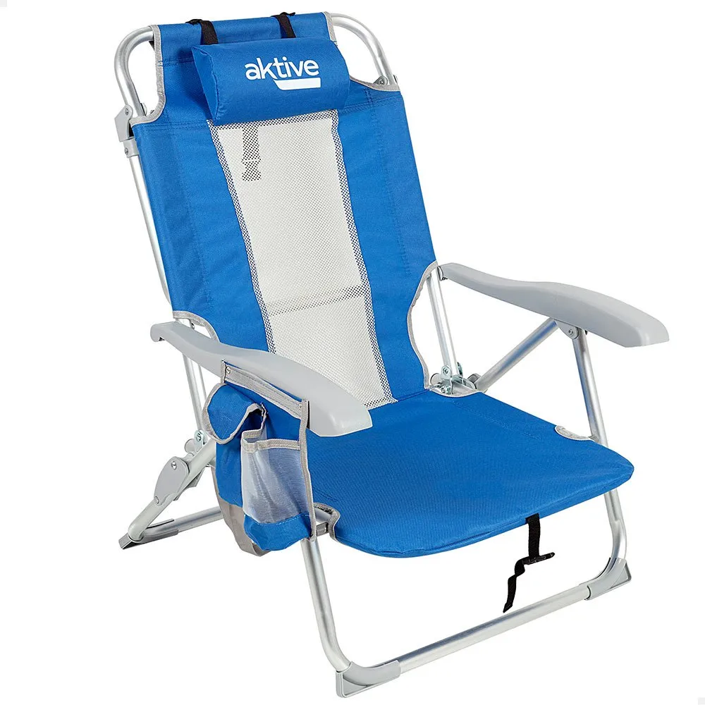Aktive 5 Positions Loup With Cushions And Pockets beach chair