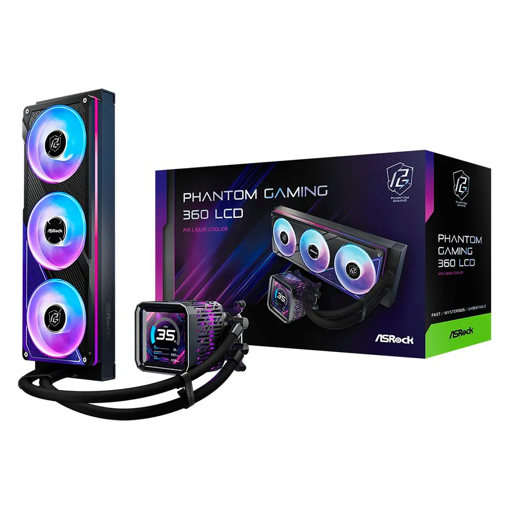 Asrock Phantom Gaming 360 LCD liquid cooling