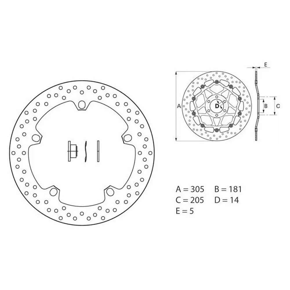 Brembo 168B407D6 brake disc