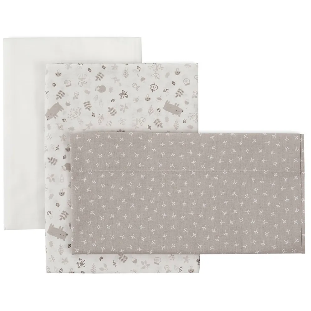 Cambrass Abete 70x140x1 cm Crib Fitted Sheet 3 units