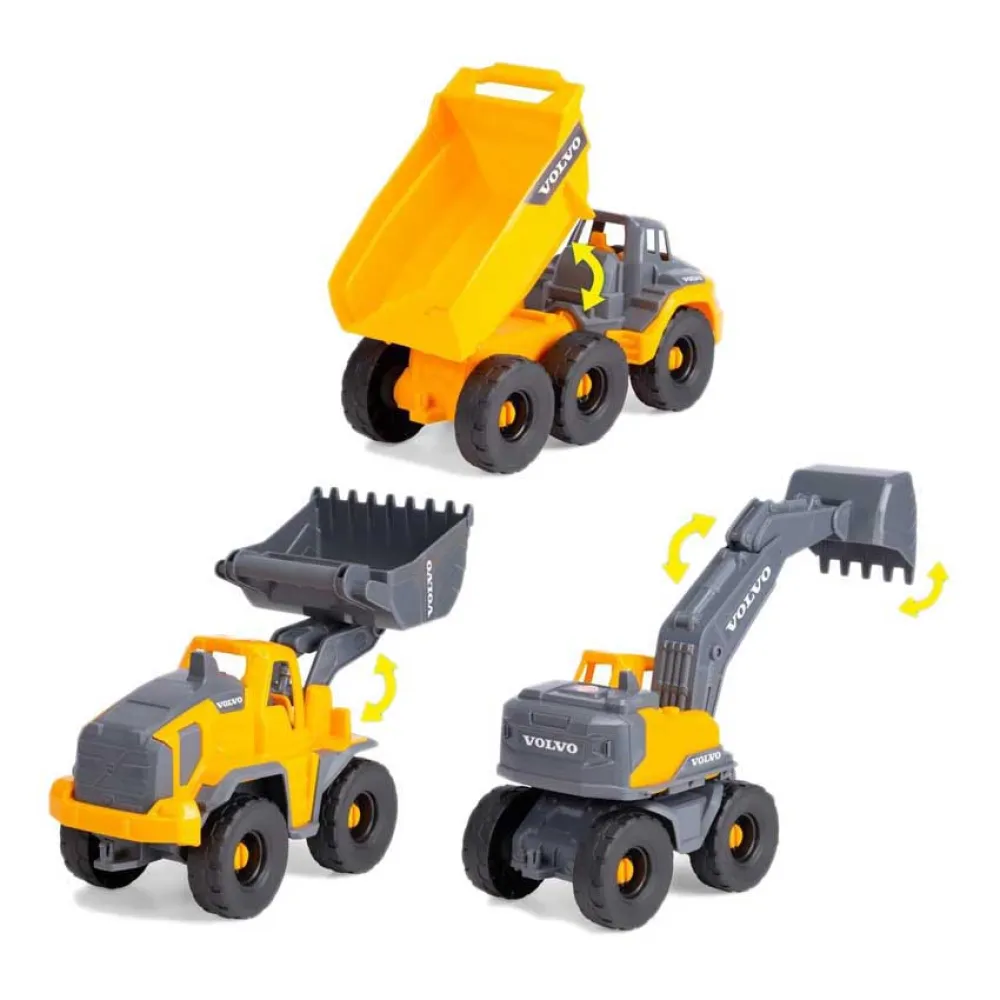 Dickie Toys Set Of Volvo Construction Equipment Vehicles 26 cm 3 units