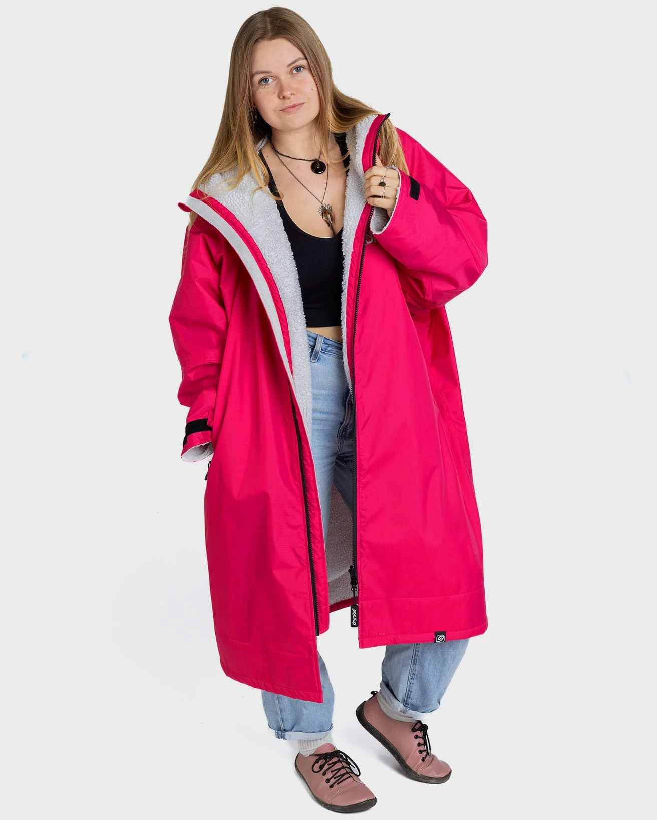 DryRobe Advance Long Sleeve – Pink Light Grey