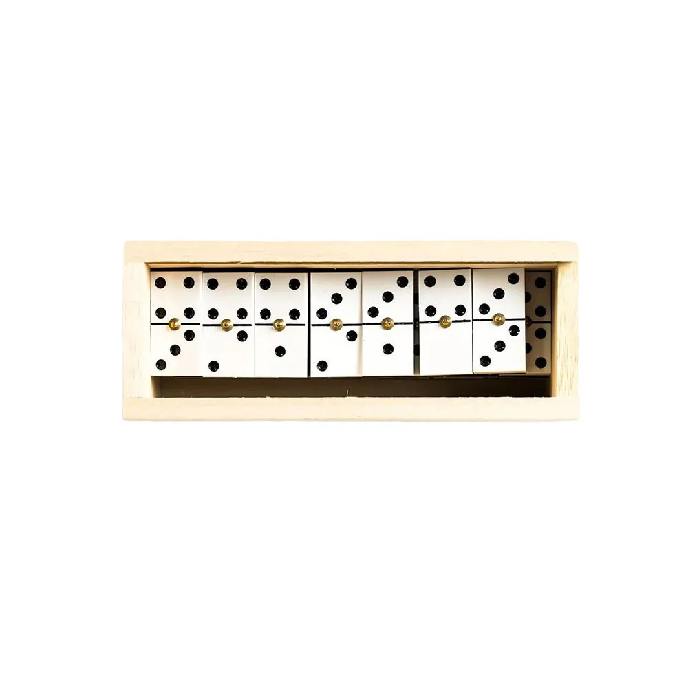 Fournier Domino Chamelo Celuloid Box Wood Board Game