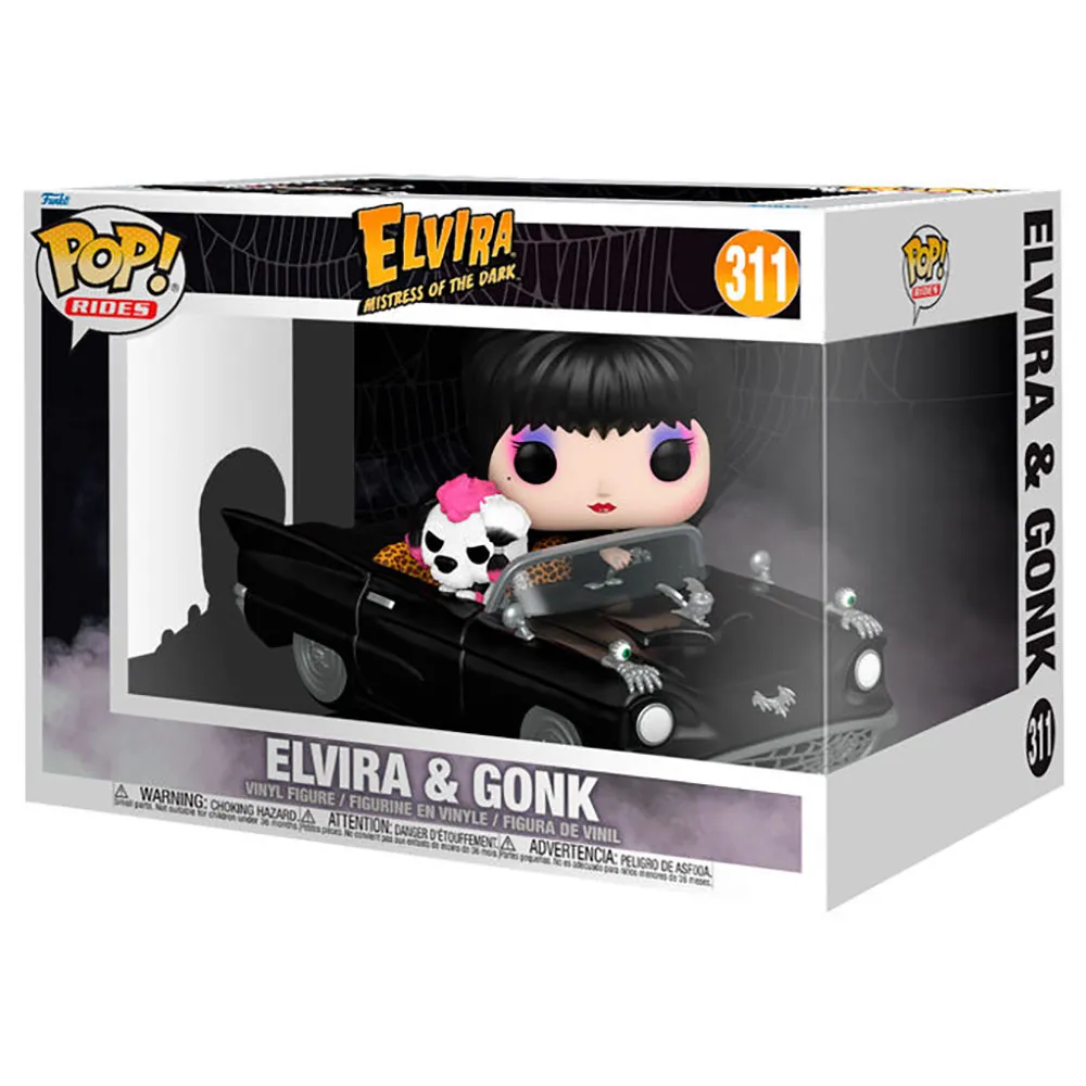 Funko Elvira Mistress of the Dark Deluxe Elvira Gonk Rides figure refurbished
