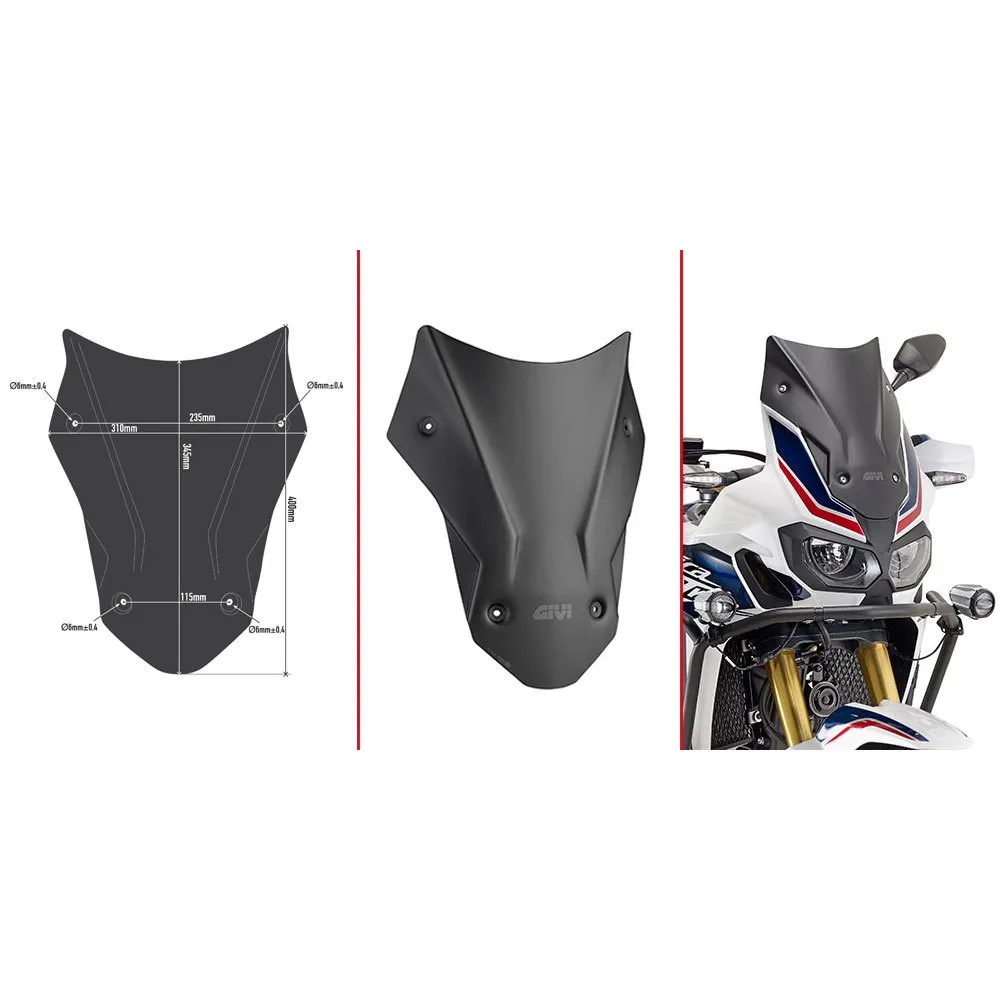 Givi D1144BO Low&Sports Honda CRF1000L Africa Twin/CRF1000L Africa Twin Adventure Sports windshield