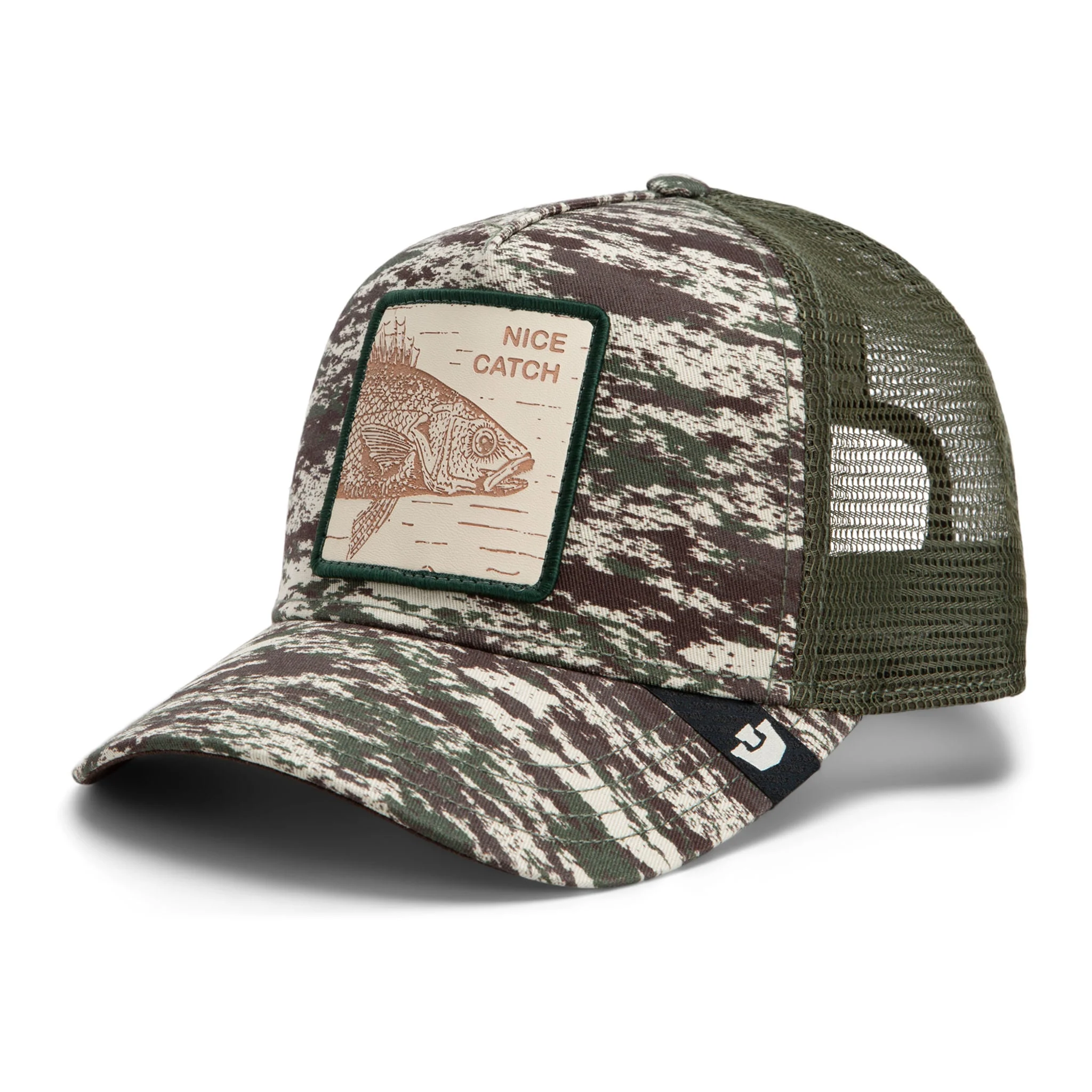 Camo Engraved Bass Trucker Hat