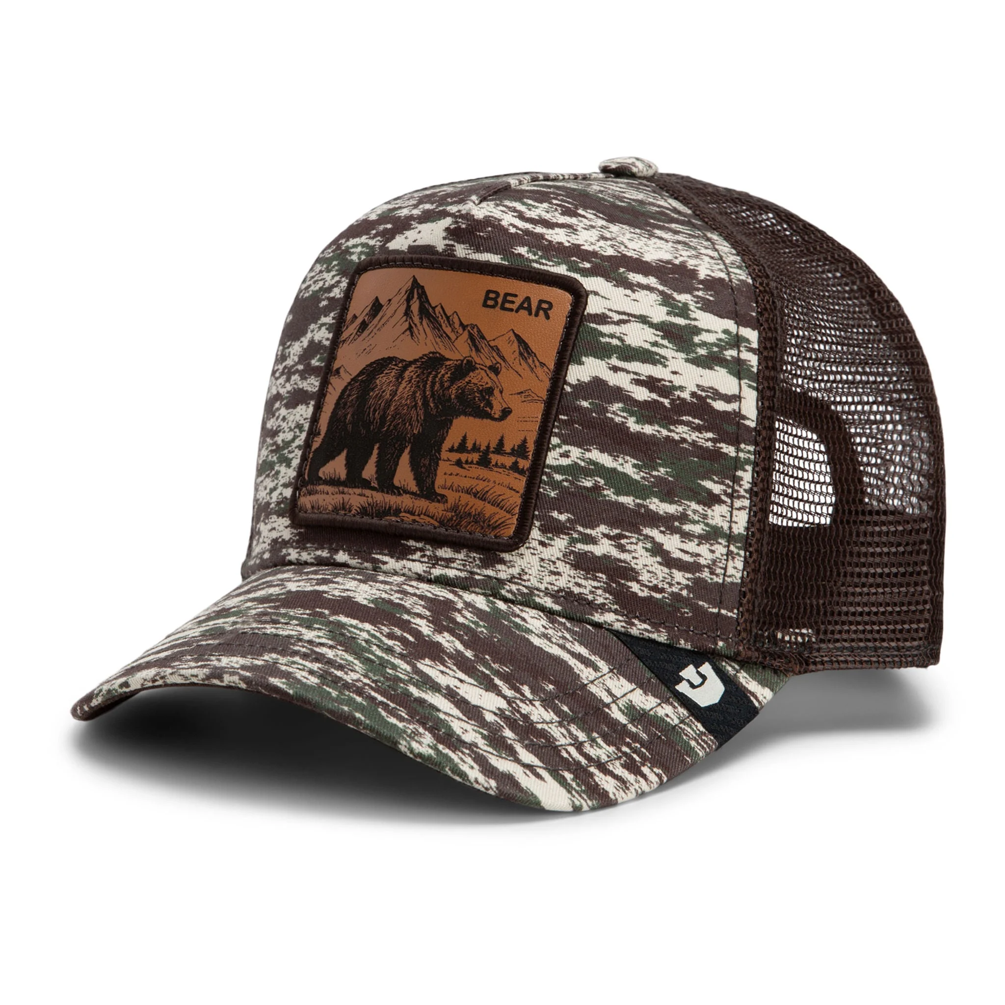 Camo Engraved Bear Trucker Hat