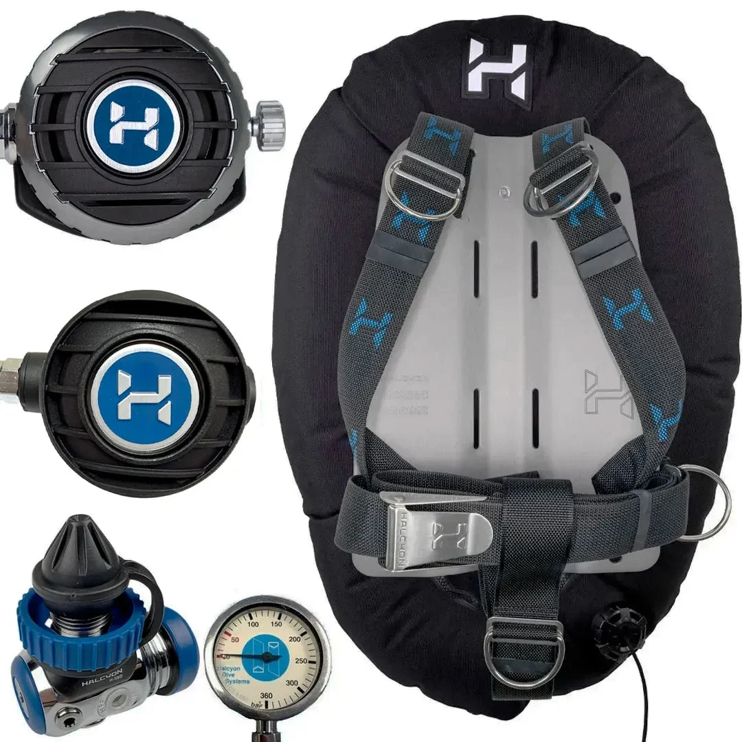 DIR Starter: Halcyon Eclipse Wing + Halo Aura H-50D Long Hose Regulator Package