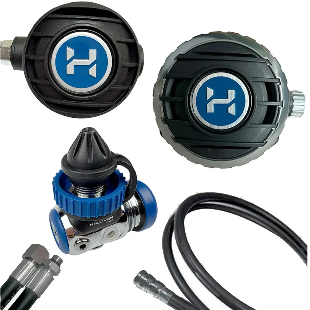 Halcyon 50D Single Tank Long Hose Regulator Set