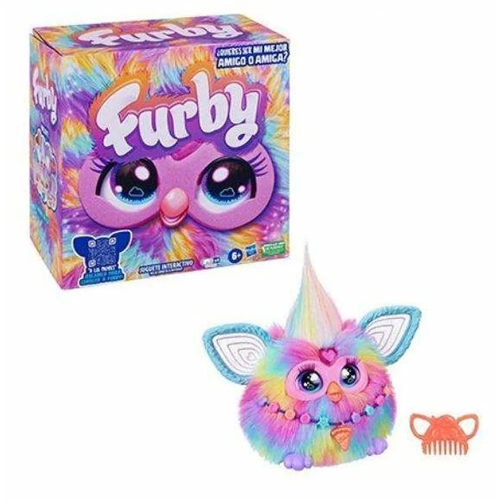 Hasbro Furby Dj Rainbow teddy refurbished