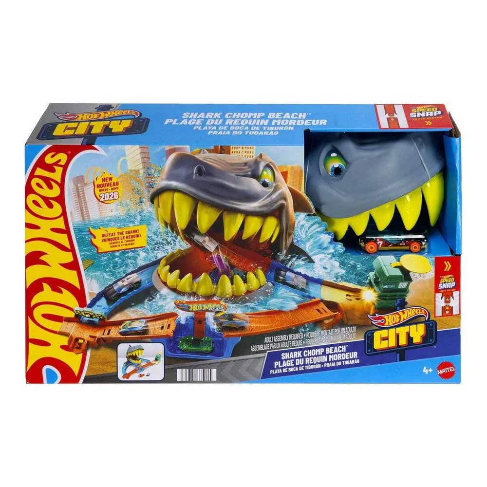 Hot Wheels City Shark Mouth Beach Car Tracks