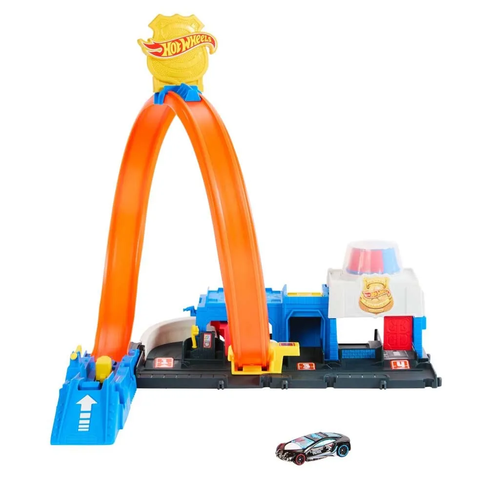 Hot Wheels Super Police Station Car Track