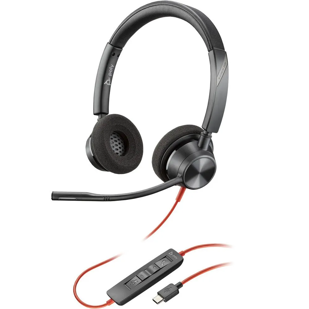 HP Poly 3320 USB-C +USB-C/A VoIP headphones